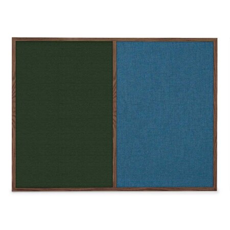 United Visual Products Slim Style Indoor Enclosed Radius Corkbo UVRDS48SB-SATIN-PUMICE